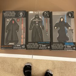Star Wars The Black Series Darth Vader, Darth Maul, Emperor Palpatine Bundle