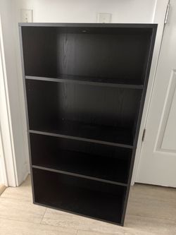 4 Tier Bookcase black