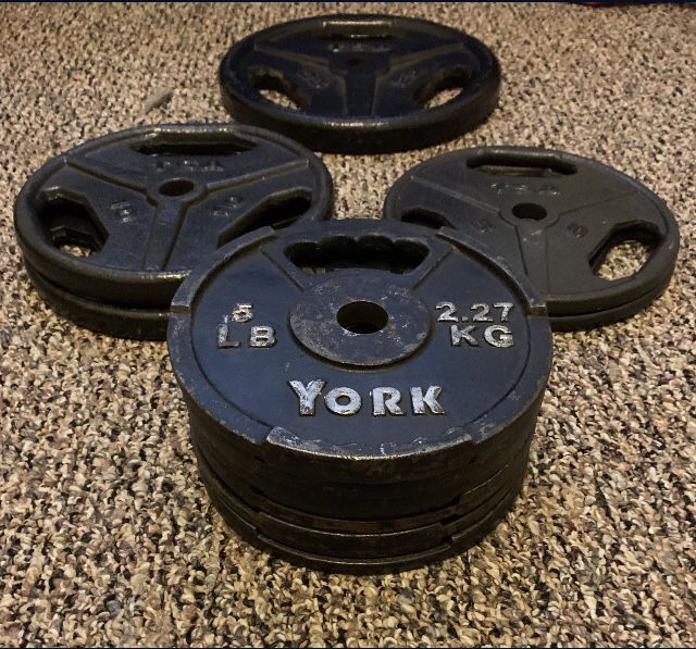 TSA & York: Weight Plate Sets. 5lb. - 25lb. Set