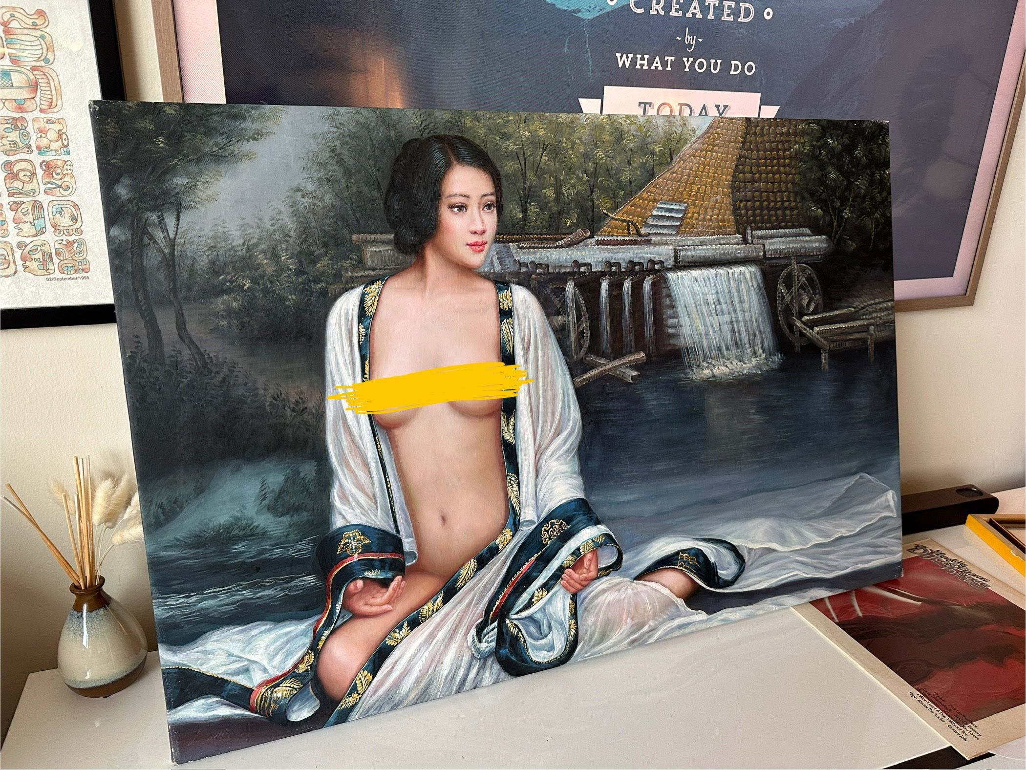 hot lady canvas print