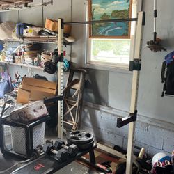 Weight Rack/Weights And Bench