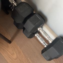 Dumbbell Set Of Weights 2 35lbs and 2 40lbs 