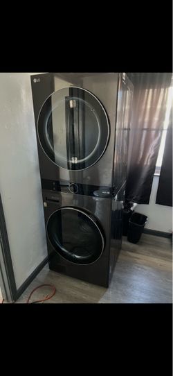 Electric LG Stacked Washer Dryer Unit