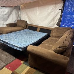 Brown Sectional Great Condition Clean We Sell All The Time Delivery $40 Local