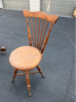 Antique Victorian Piano Chair and Stool