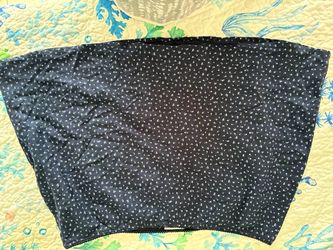 Navy Floral Print Bandeau Tube Top