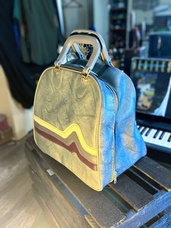 Vintage Brunswick Bowling Ball Bag & ID Tag