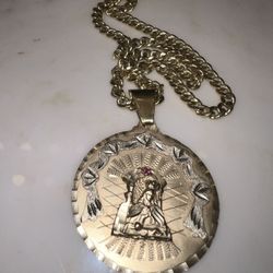 14k Gold Chain N Pendant 