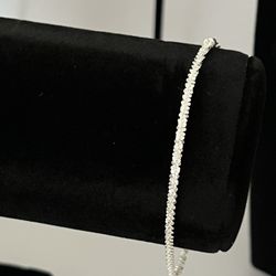 7 Inch And 9 Inch Twisted Rock Sterling Bracelet/ Anklet