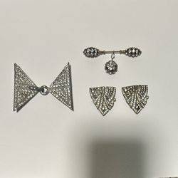 Antique Cloak Clasp, Collar Points, Hat Pin