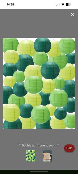 Green paper lanterns
