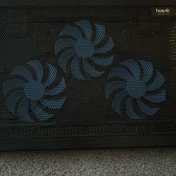 havit HV-F2056 15.6"-17" Laptop Cooler Cooling Pad - Slim Portable USB Powered (3 Fans), Black/Blue