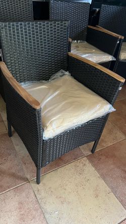 New wicker patio chairs
