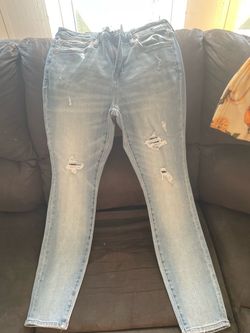Light Wash Distressed Skinny Jeans