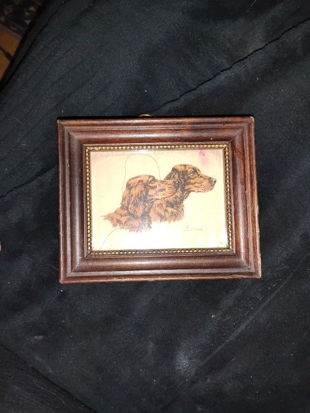 Irish Setters framed llitho