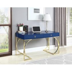 New glossy blue color desk tax included free delivery