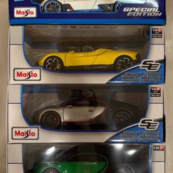 Maisto Bugatti Chiron Sport & Mistral & Divo