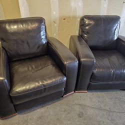 Contempo Italian Leather Chairs