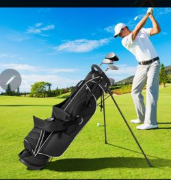 Black Golf Stand Bag with Kickstand
