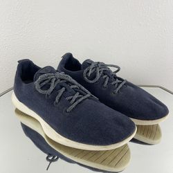 ALLBIRDS Mens Dark Navy Blue Merino Wool Tree Runner Lace Up Running Sneakers