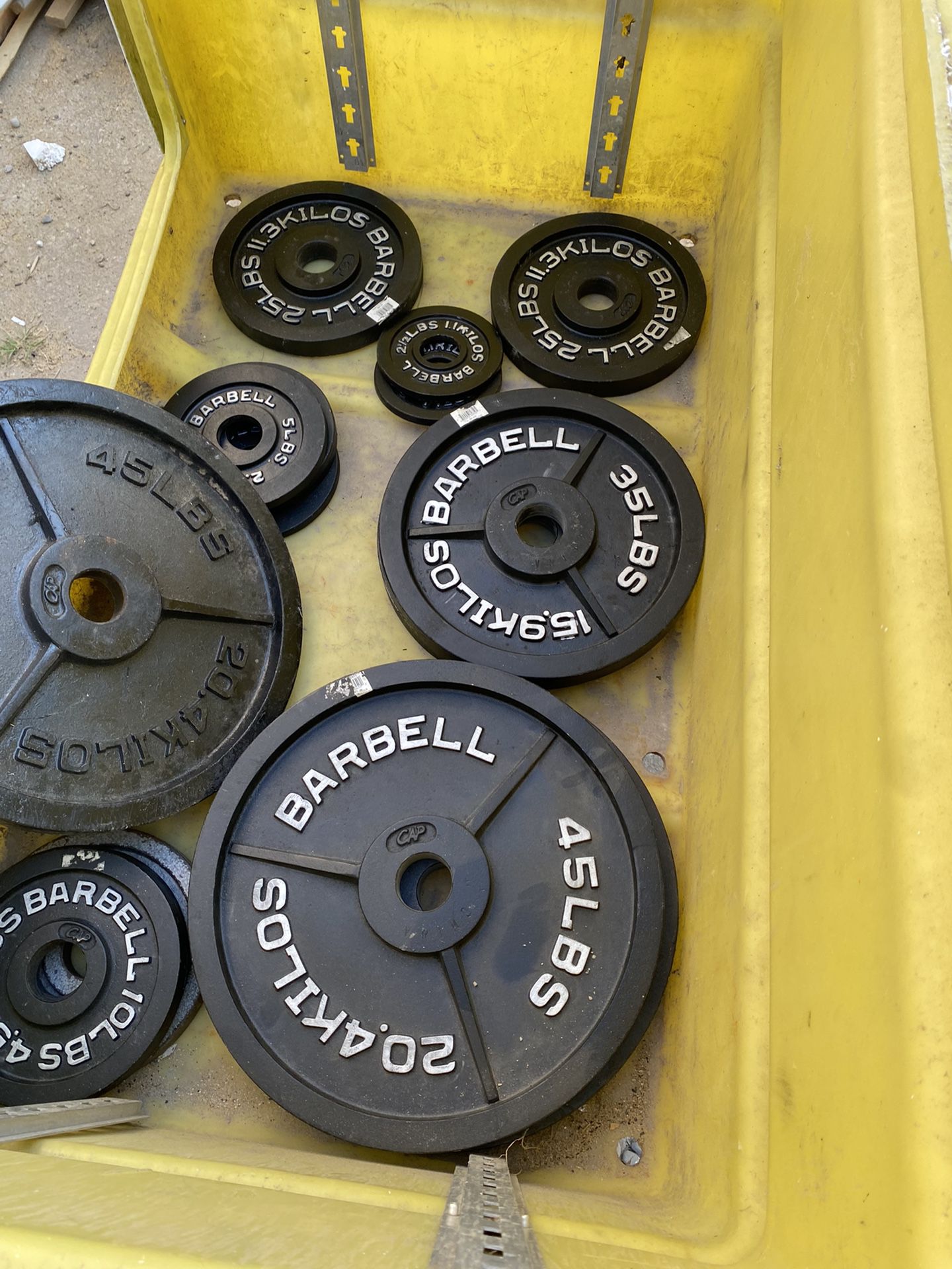 Olympic Weight Plates $1.  a lbs. Bars range from 60 to 150