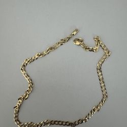 Gold Plated Silver Chain Necklace/ 18k Gold/18inch/3mm