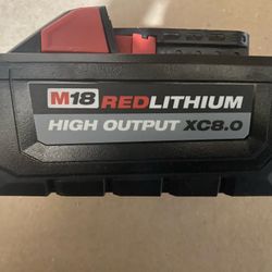 M18 Milwaukee High Output Battery 8.0