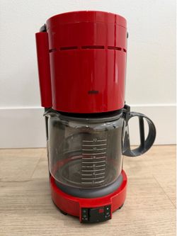 Rare red and gray vintage 4063 Braun Aromaster 12 cup coffeemaker Germany
