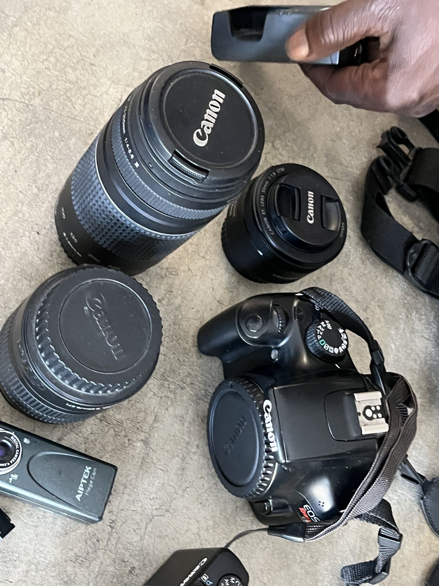 Canon Digital Camera With Lenses And Attachments 