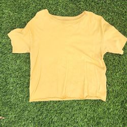 American Eagle Yellow Crop Tee