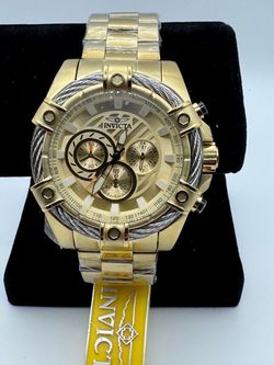 Invicta  bolt  valkir men’s watch 52 mm Gold bracelet