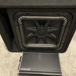 Kicker Solobaric 12 L7 Subwoofer CAX-1200 Mono Amplifier 