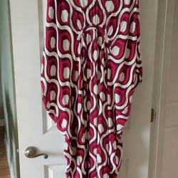 NWT Free People Groovy Baby Maxi Kaftan "Dragon Fruit" One Size