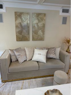 Three piece modern couch, loveseat chair