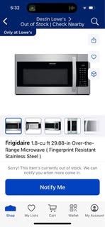 Frigidaire 1.8 cu ft Microwave Brand new in unopened box