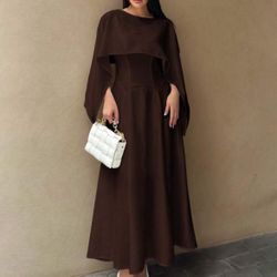 Preorde /  Women's Long Wrap Dress With Shawl, Spring Autumn New Arrival