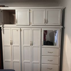 Dresser And Closet With Top End Storage 