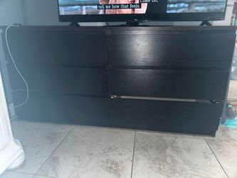 Black 6-Drawer Double Dresser