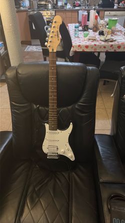 A Yamaha electric guitar