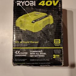 NEW RYOBI OP406 40V RAPID LITHIUM-ION BATTERY CHARGER