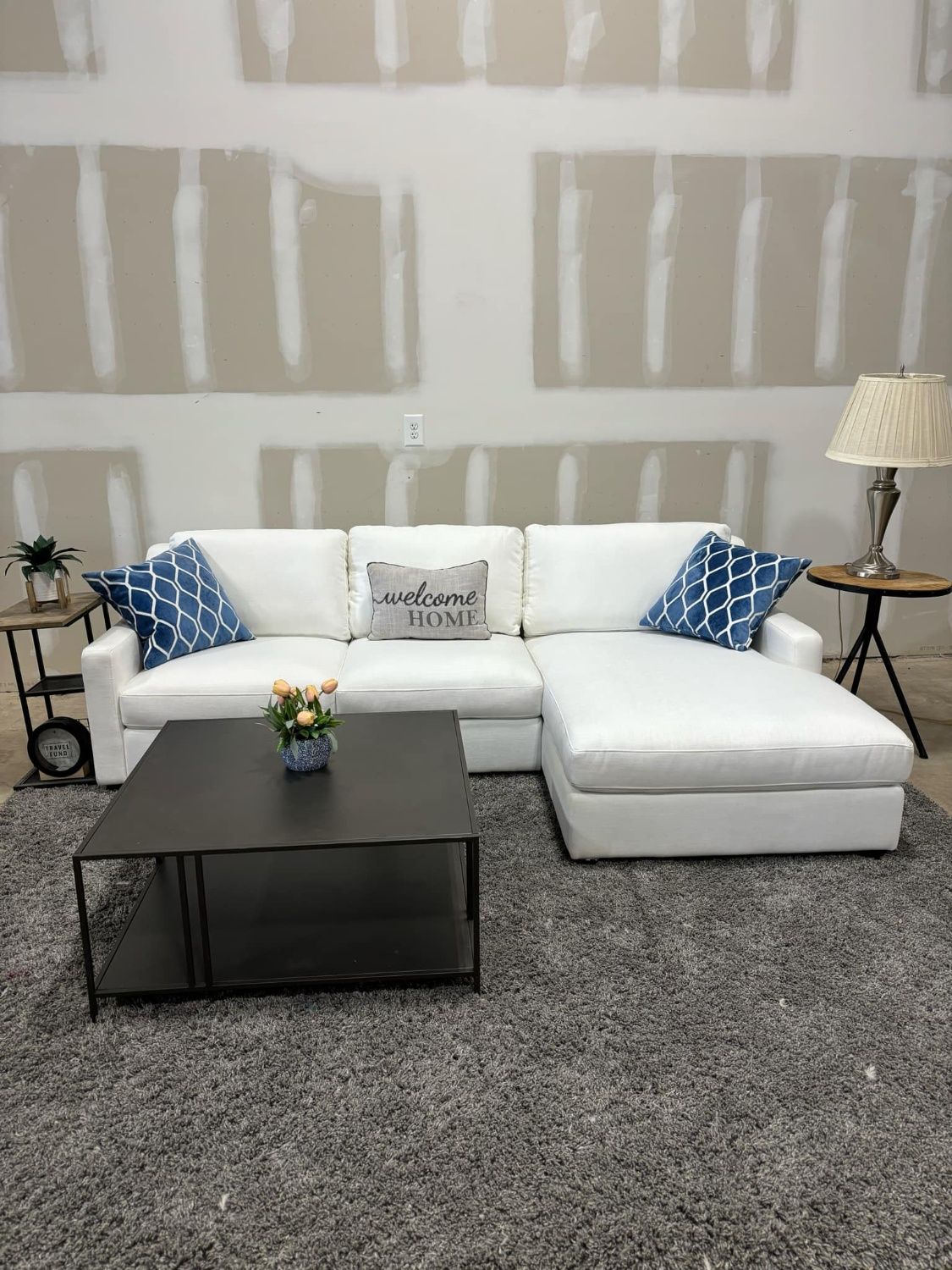 Abbyson Larissa Sofa Chaise Sectional (Free Driveway Delivery)