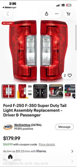 F250 Tail lights 17-19