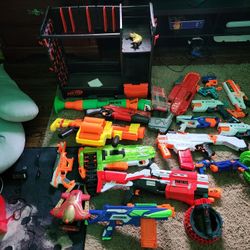 Nerf Guns And Gun Holder