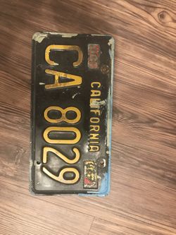 Vintage license plate