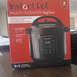 Instant Pot 8Qt RIO Chef Series 7-in-1 Multi-Cooker, Pressure Cook, Slow Cook, & more, Black