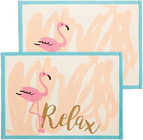 Bardwill Home Summer Flamingo Placemats Set of 2