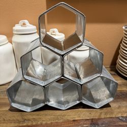 Metal Honeycomb Decor Piece Bee