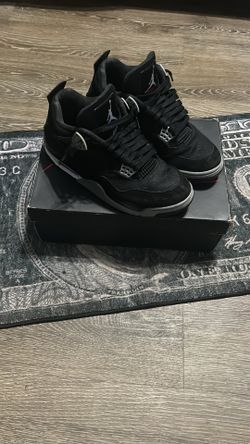 Jordan 4 black canvas size 10