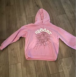 Pink web hoodie