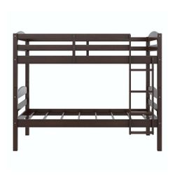 Solid Wood Twin Over Twin Convertible Bunk Bed